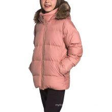 Pink stylish winter coat down puffer jacket warm winter jackets girls with fur